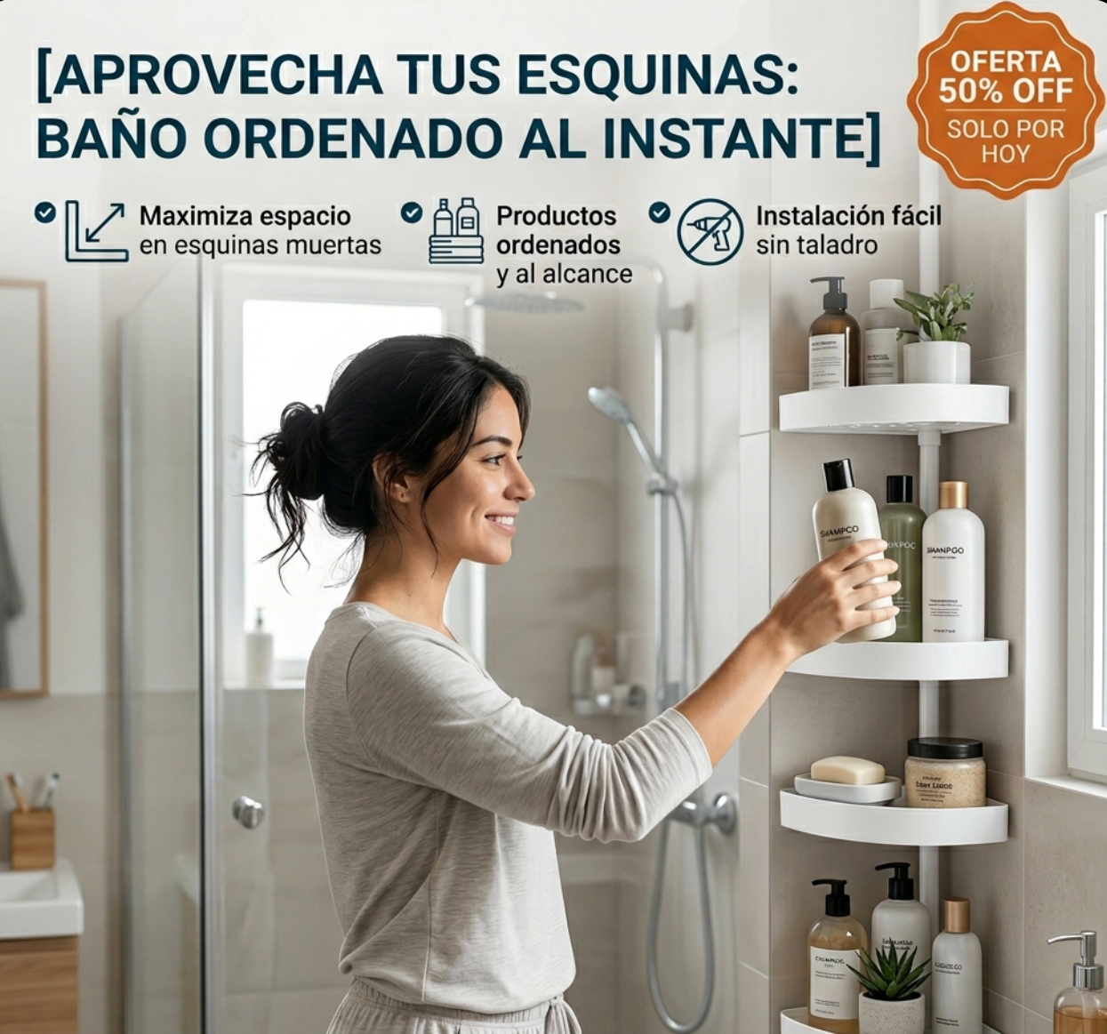 Organización Esquinera 4 Estantes